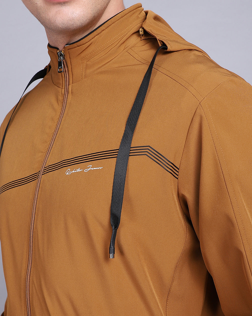 Solid Hooded Wind-Cheater-Copper