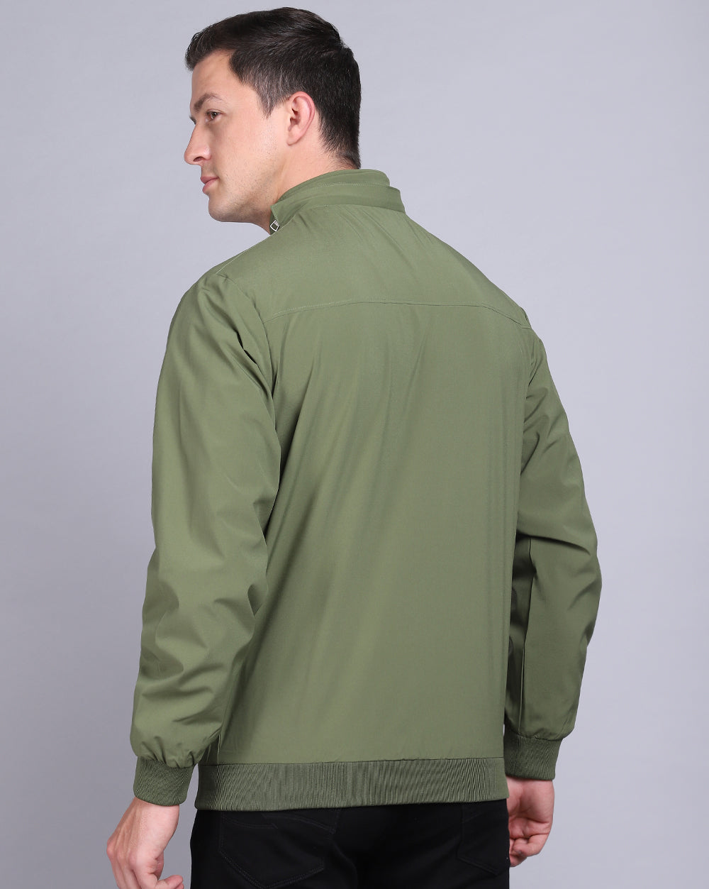 Solid Hooded Wind-Cheater-Green