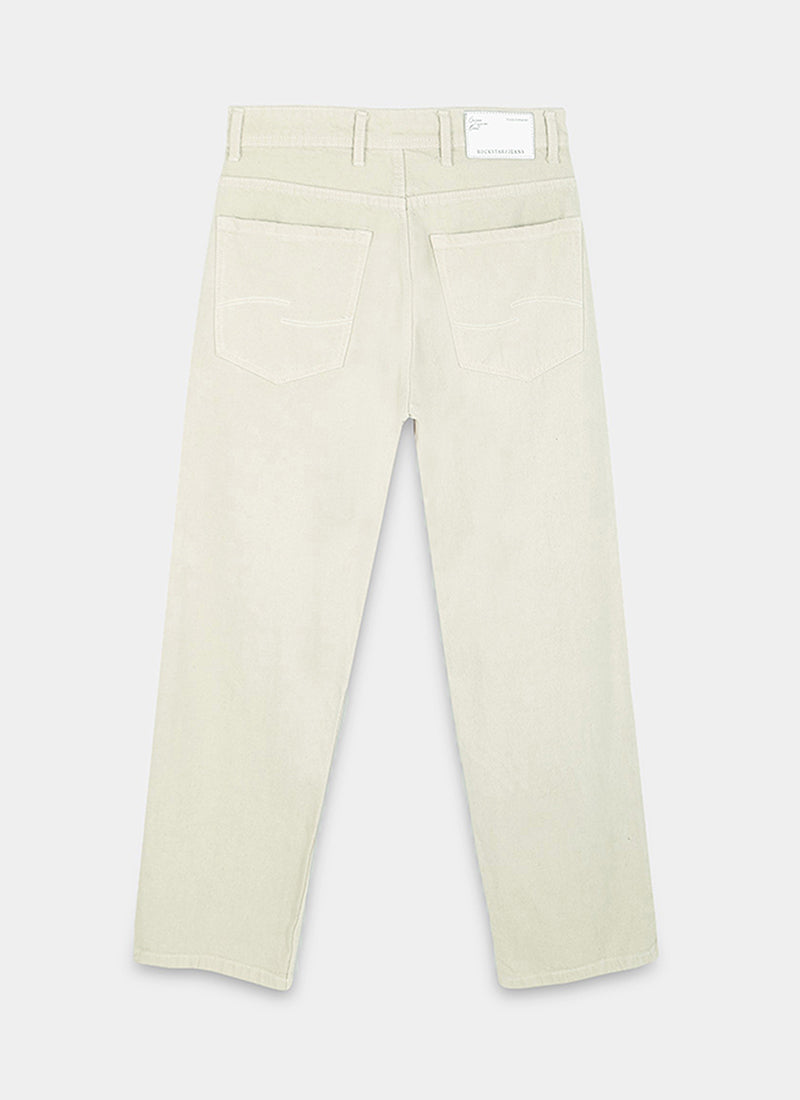 SIGNATURE Straight Fit Denim Jeans Ecru Ivory