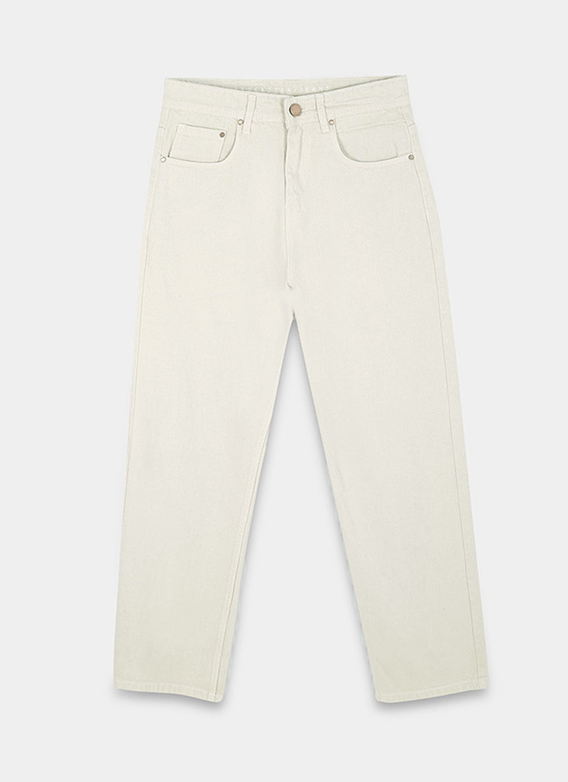 SIGNATURE Straight Fit Denim Jeans Ecru Ivory