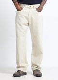 SIGNATURE Straight Fit Denim Jeans Ecru Ivory