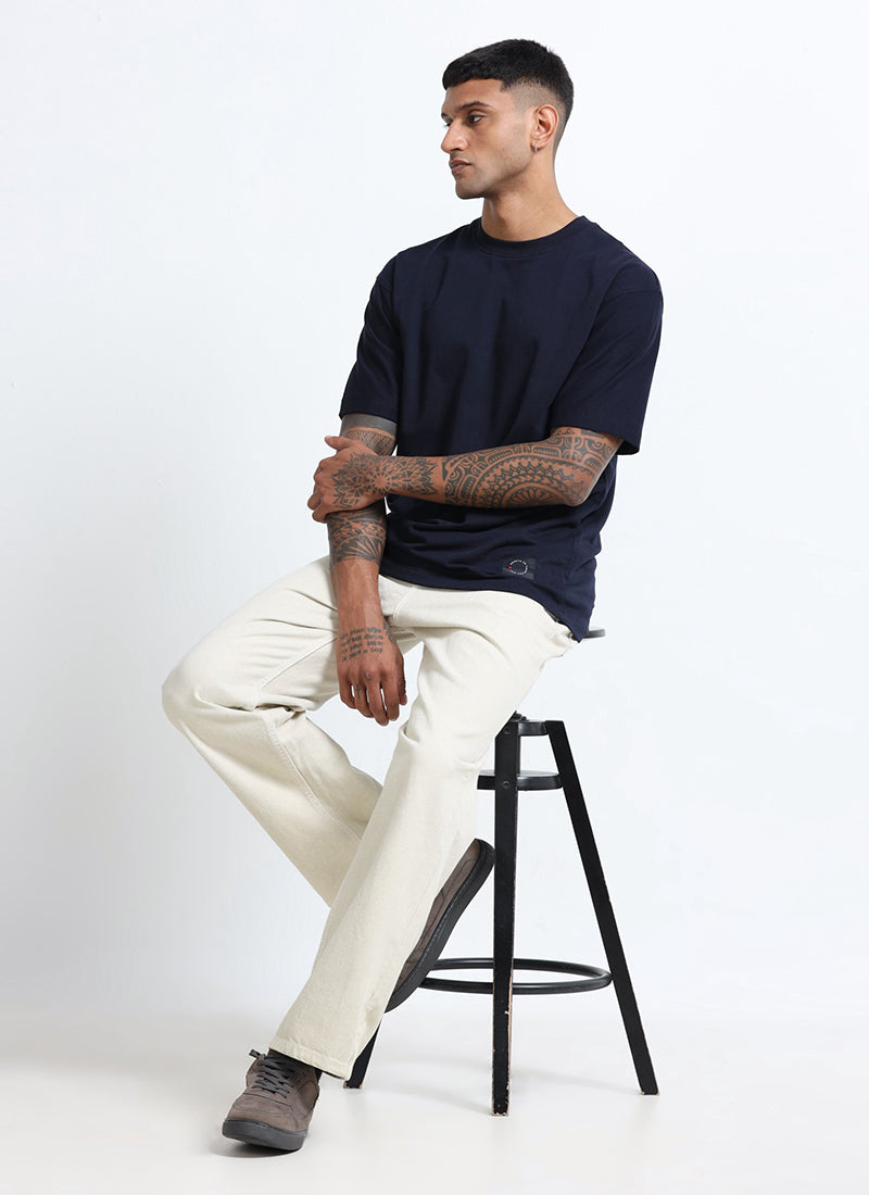 SIGNATURE Straight Fit Denim Jeans Ecru Ivory