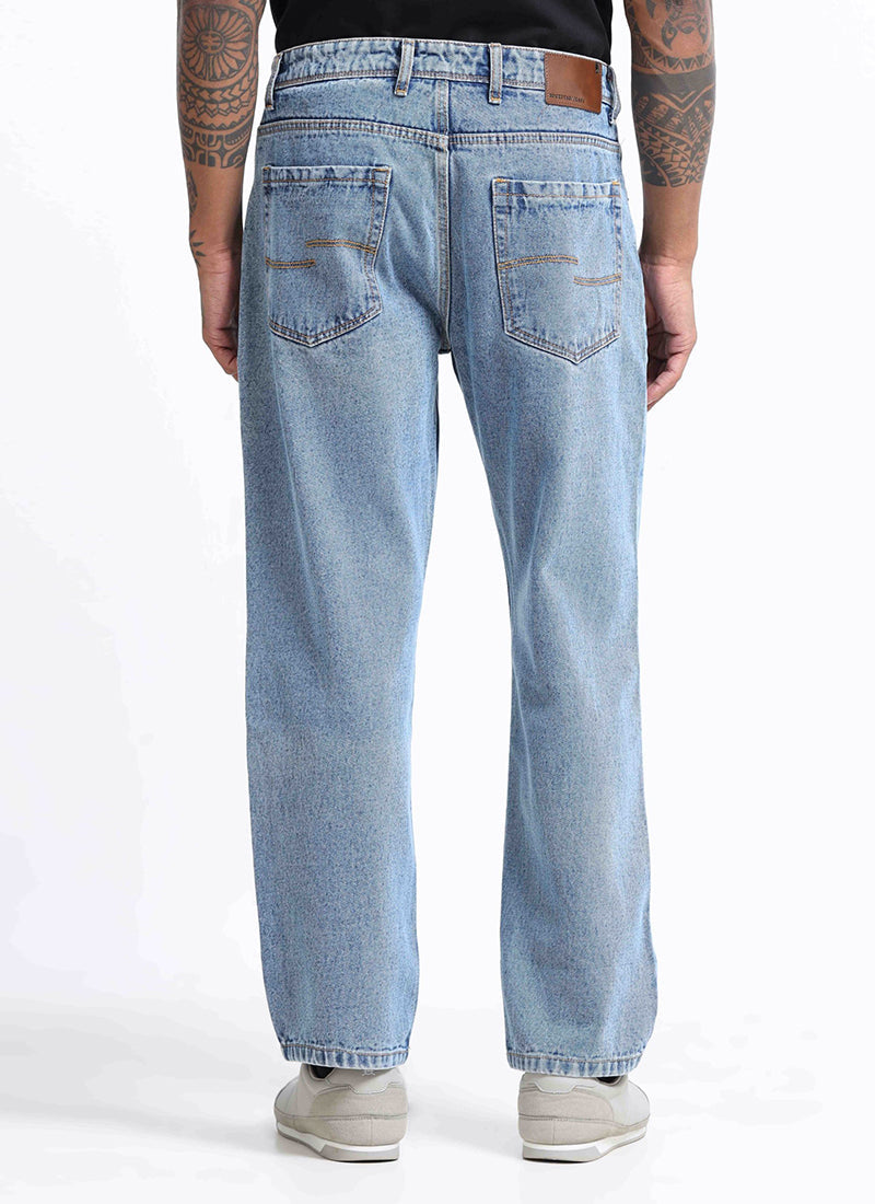 SIGNATURE Straight Fit Denim Jeans Vintage Light Blue