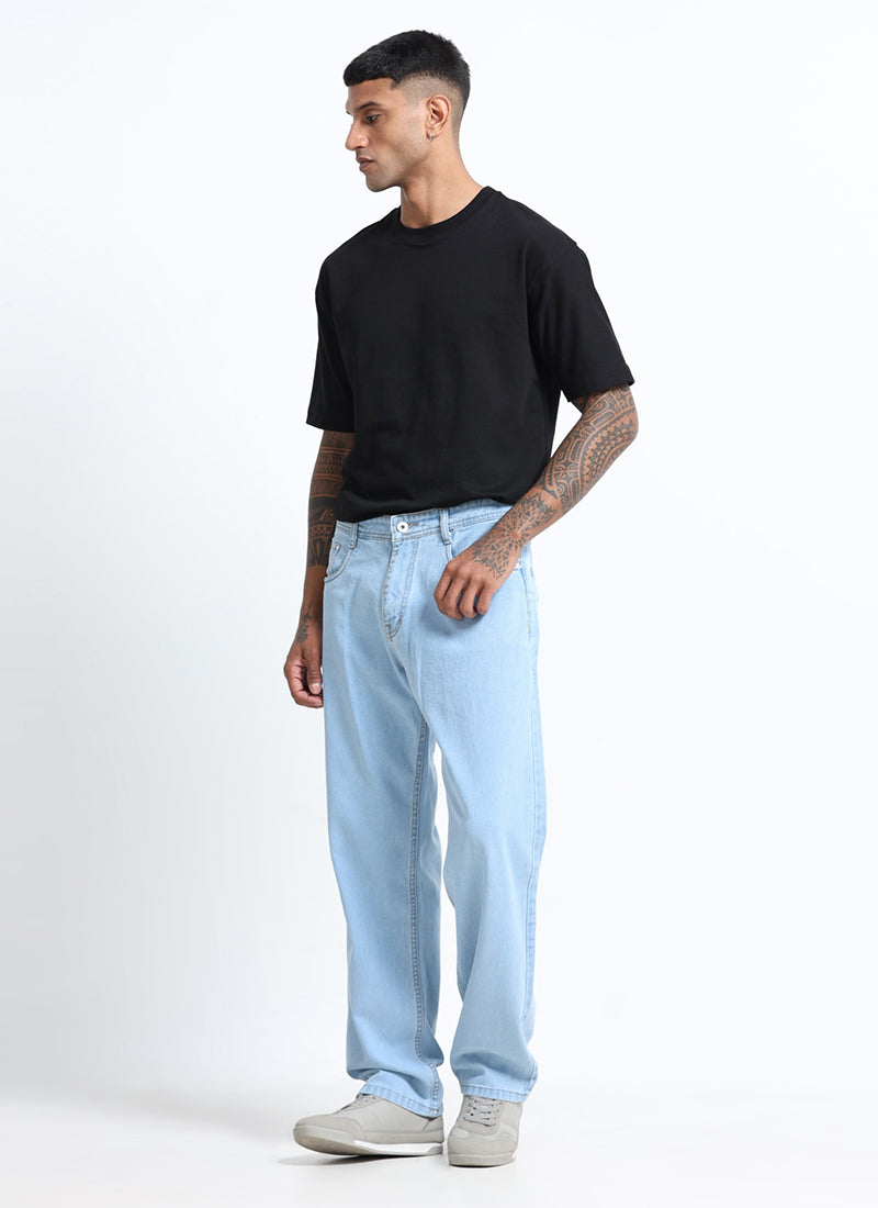 SIGNATURE Straight Fit Denim Jeans Wash Blue