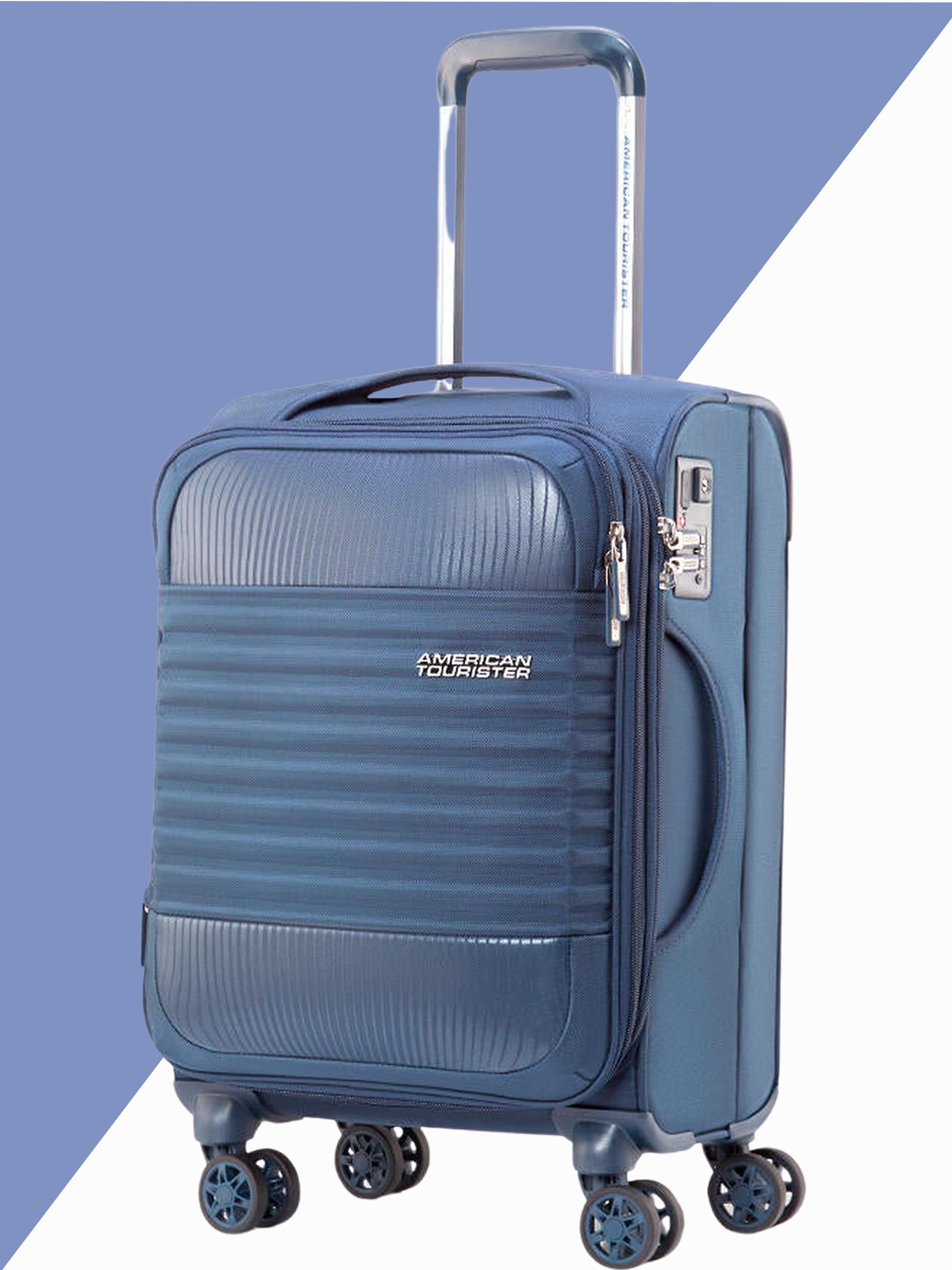 Best Trolley Bags American Tourister FORNAX SP USB EN-BLU