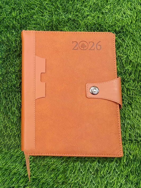 2026 Modern Leather Diary With Closure