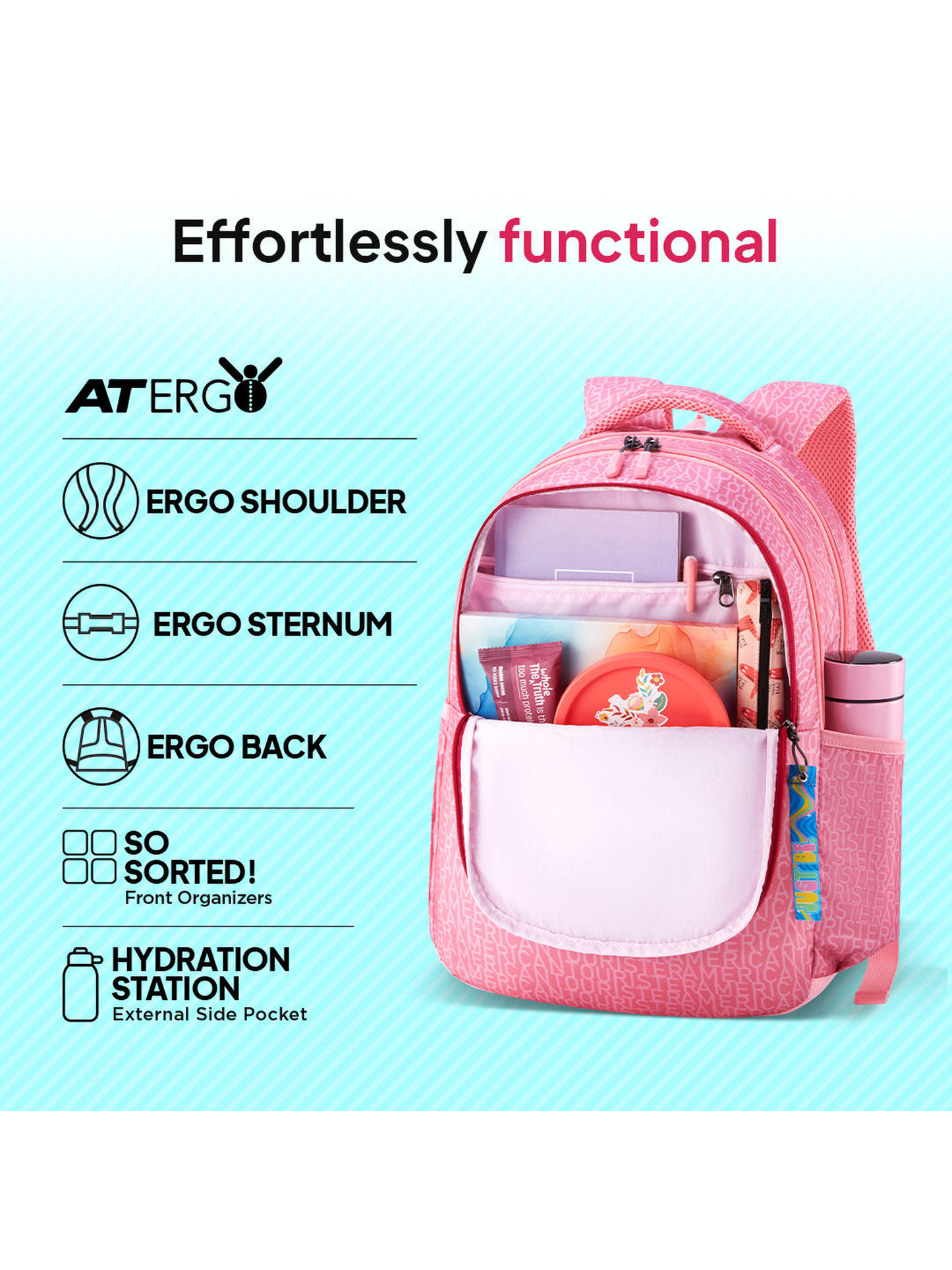 American Tourister Ladies Backpack Bags Pink
