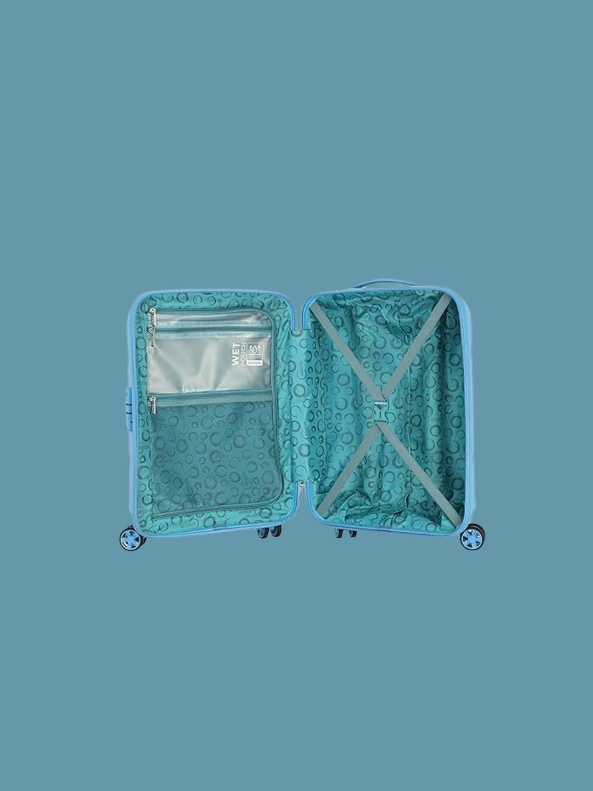 American Tourister Best Hard Case Carry On Luggage-Blue
