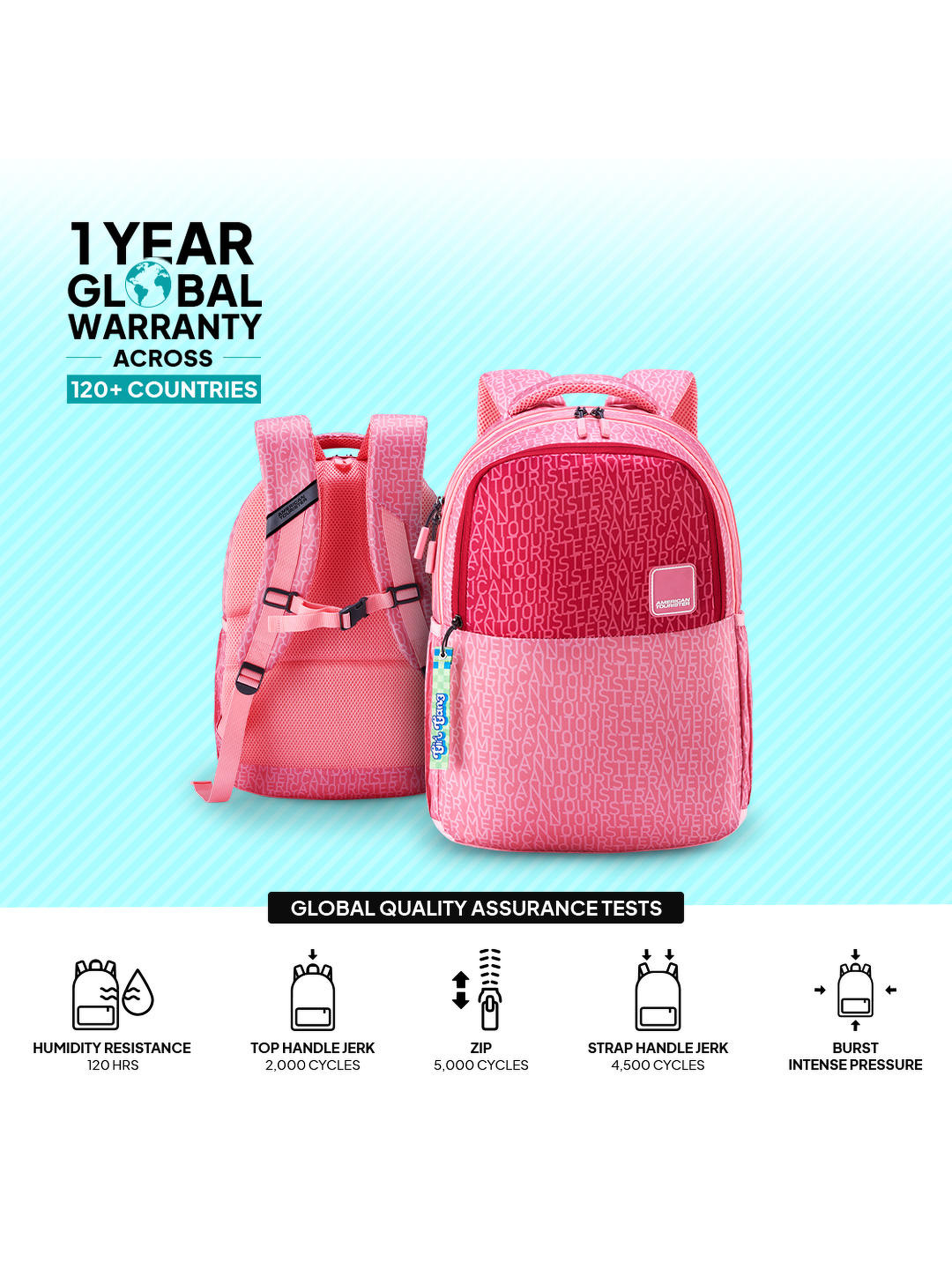 American Tourister Ladies Backpack Bags Pink