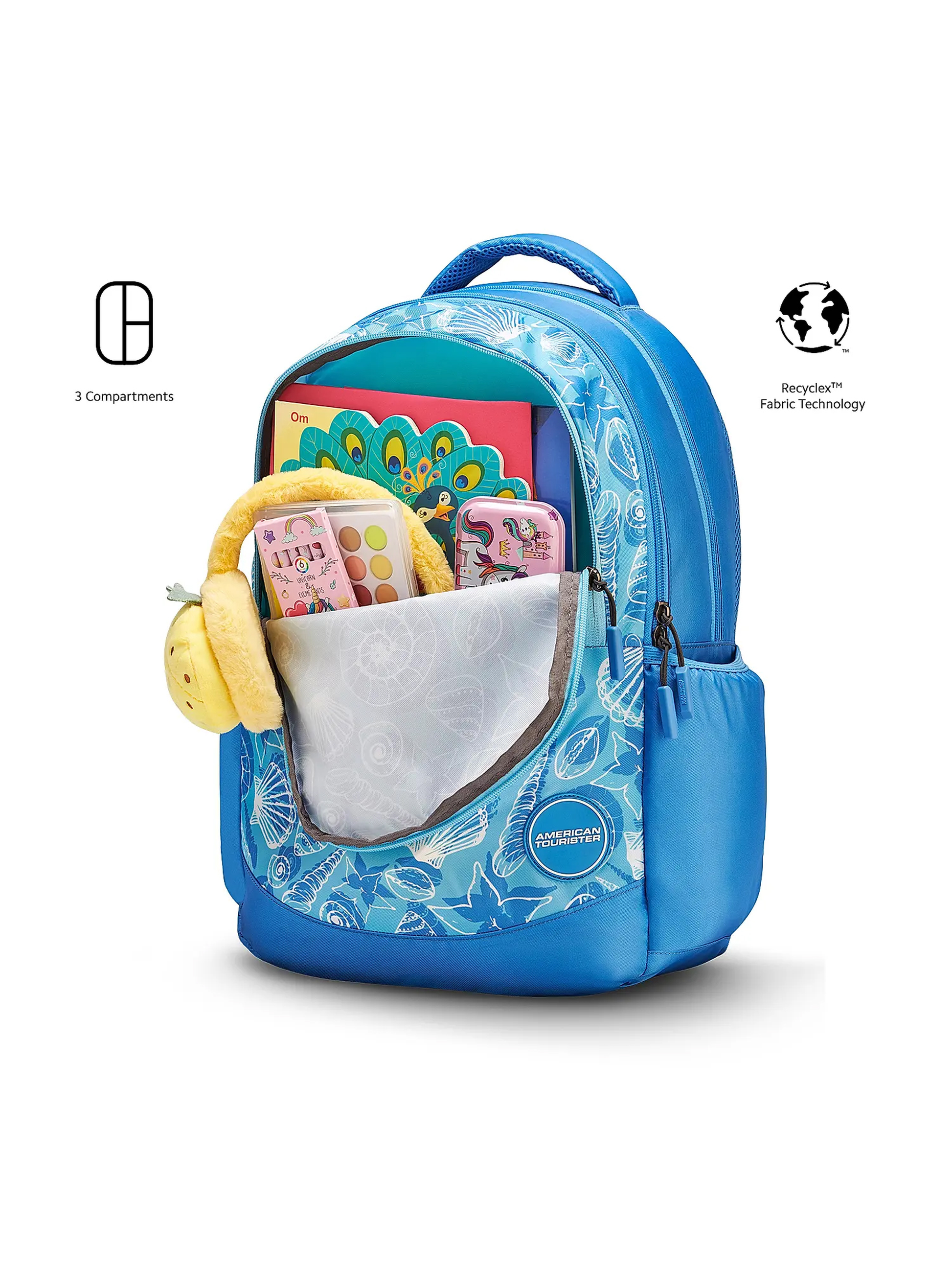 American Tourister Blue Cute Backpacks for Women
