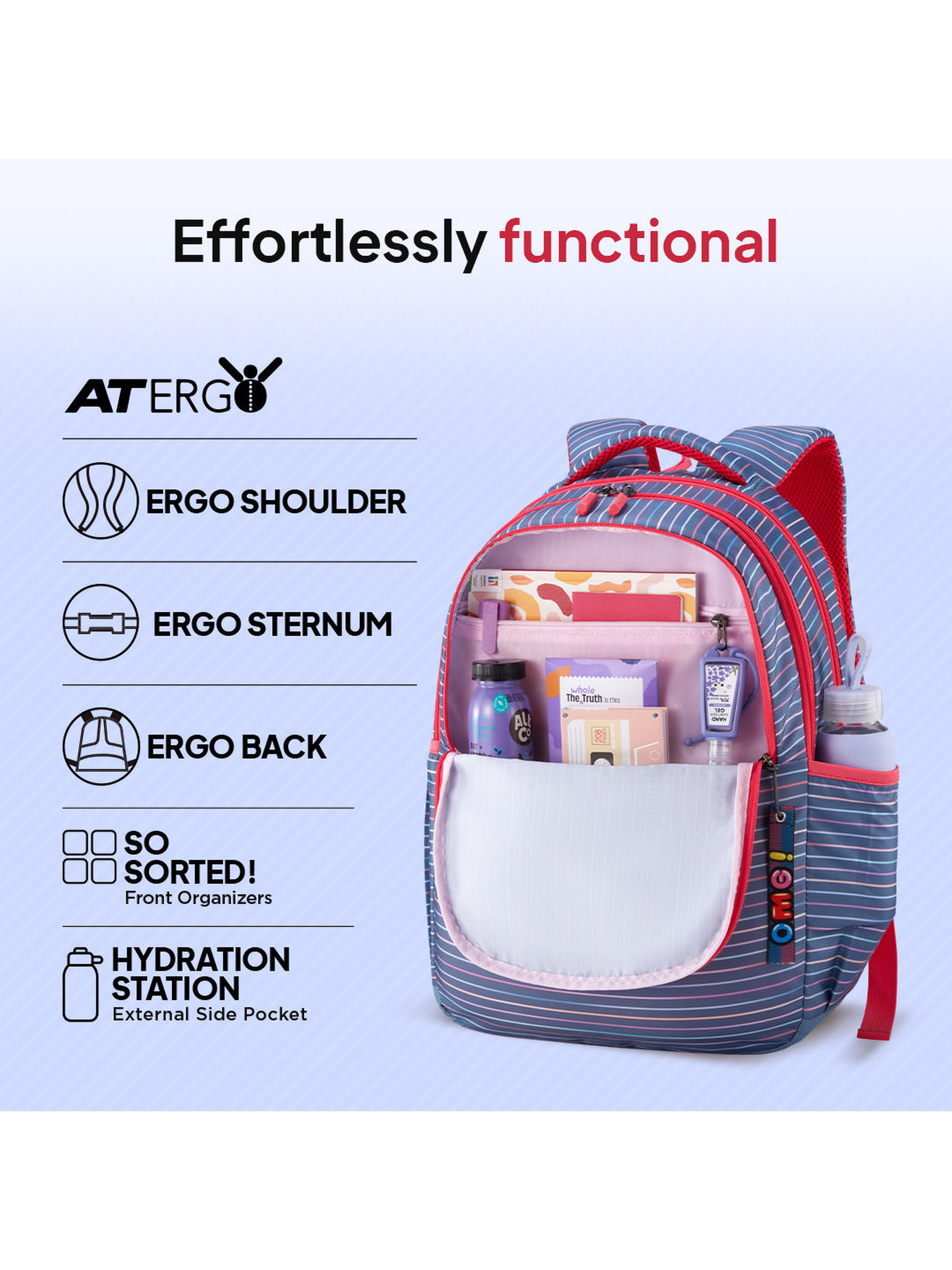 American Tourister MIA Grey Stylish Backpacks for Women