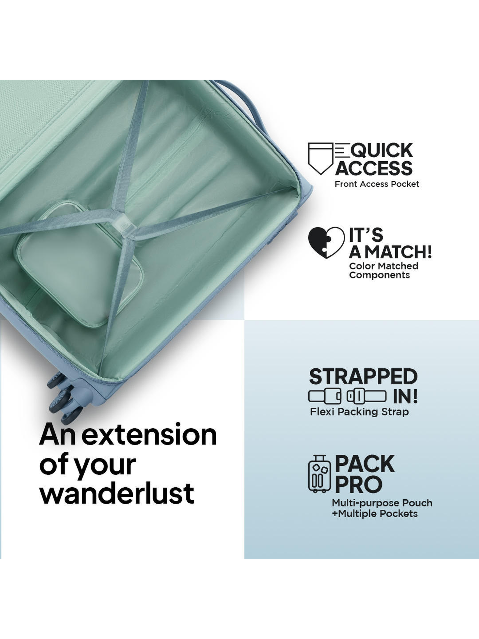 American Tourister BLOOM Soft Luggage Trolley Bags​ Grey