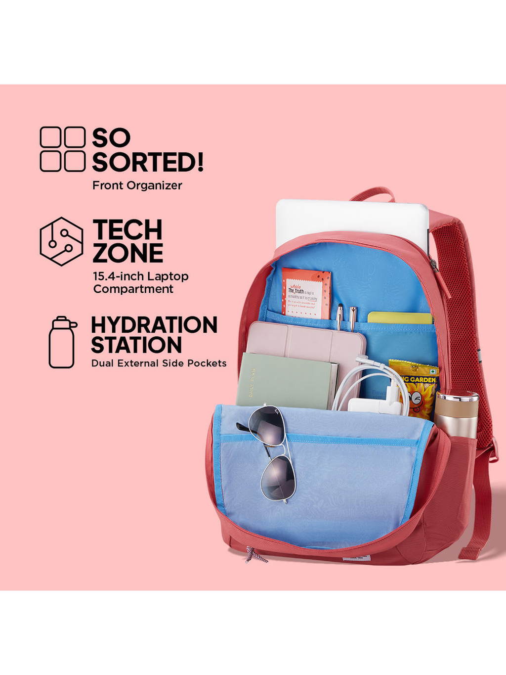 Best American Tourister BRAYDON Coral Laptop Backpack