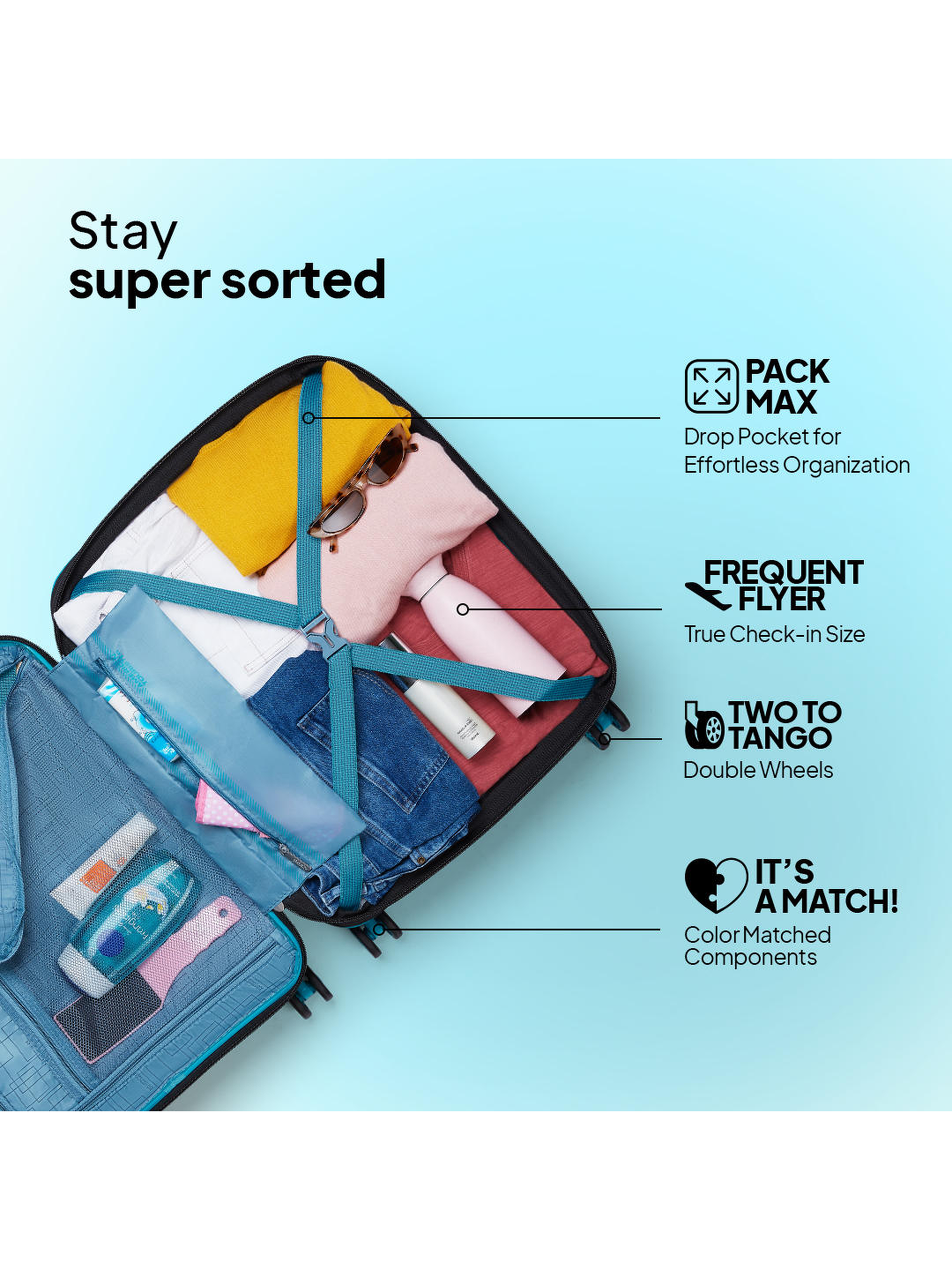 Stylish American Tourister Aerostep Trolley-Teal 