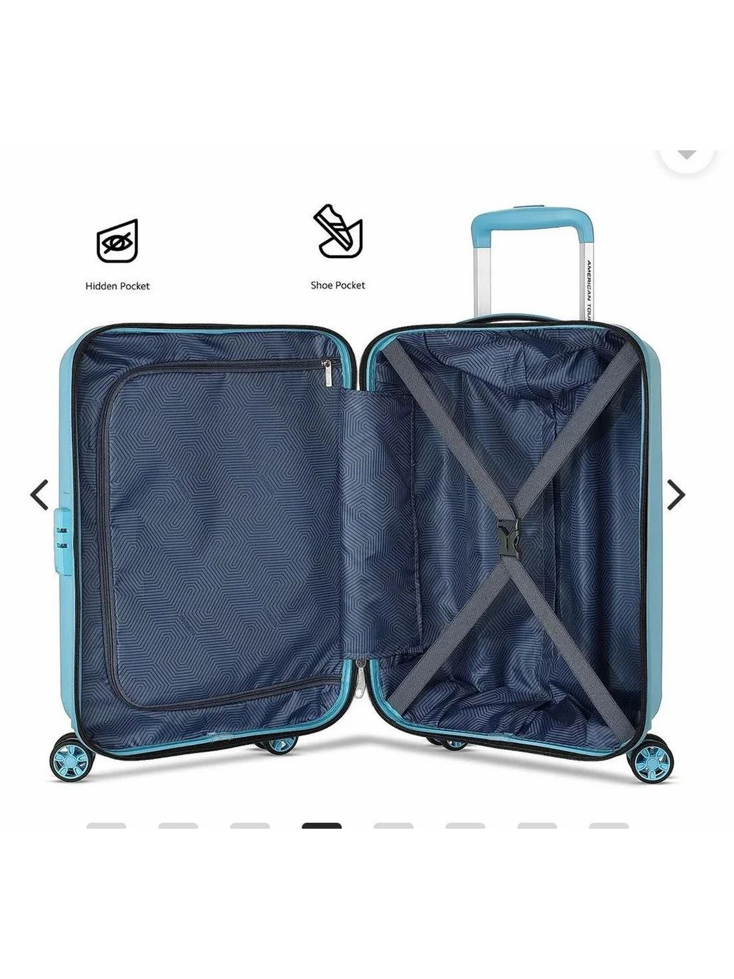 American Tourister ELLIPSO SP BRZ BLUE Travel Suitcase