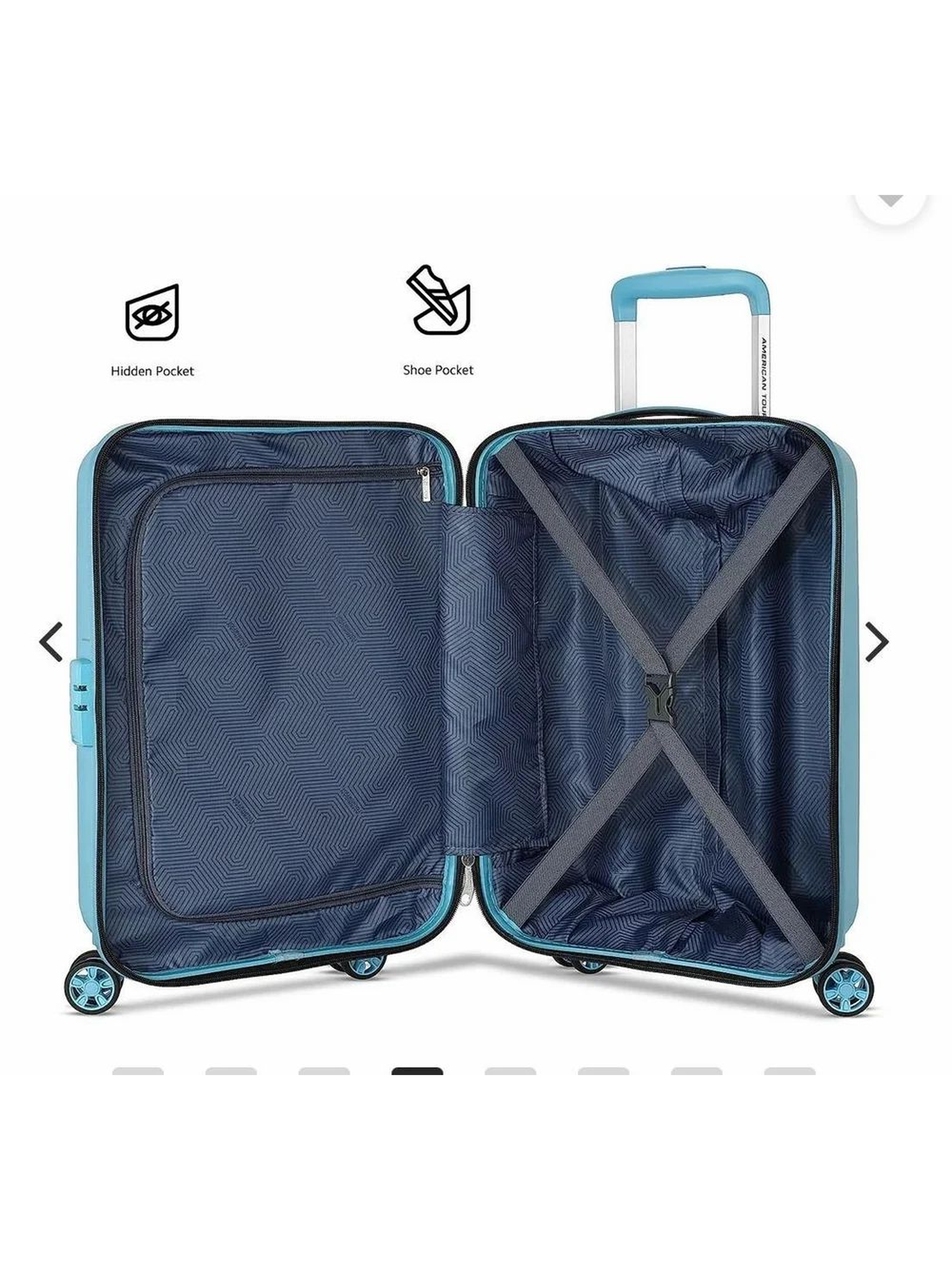 American Tourister ELLIPSO SP BRZ BLUE Travel Suitcase
