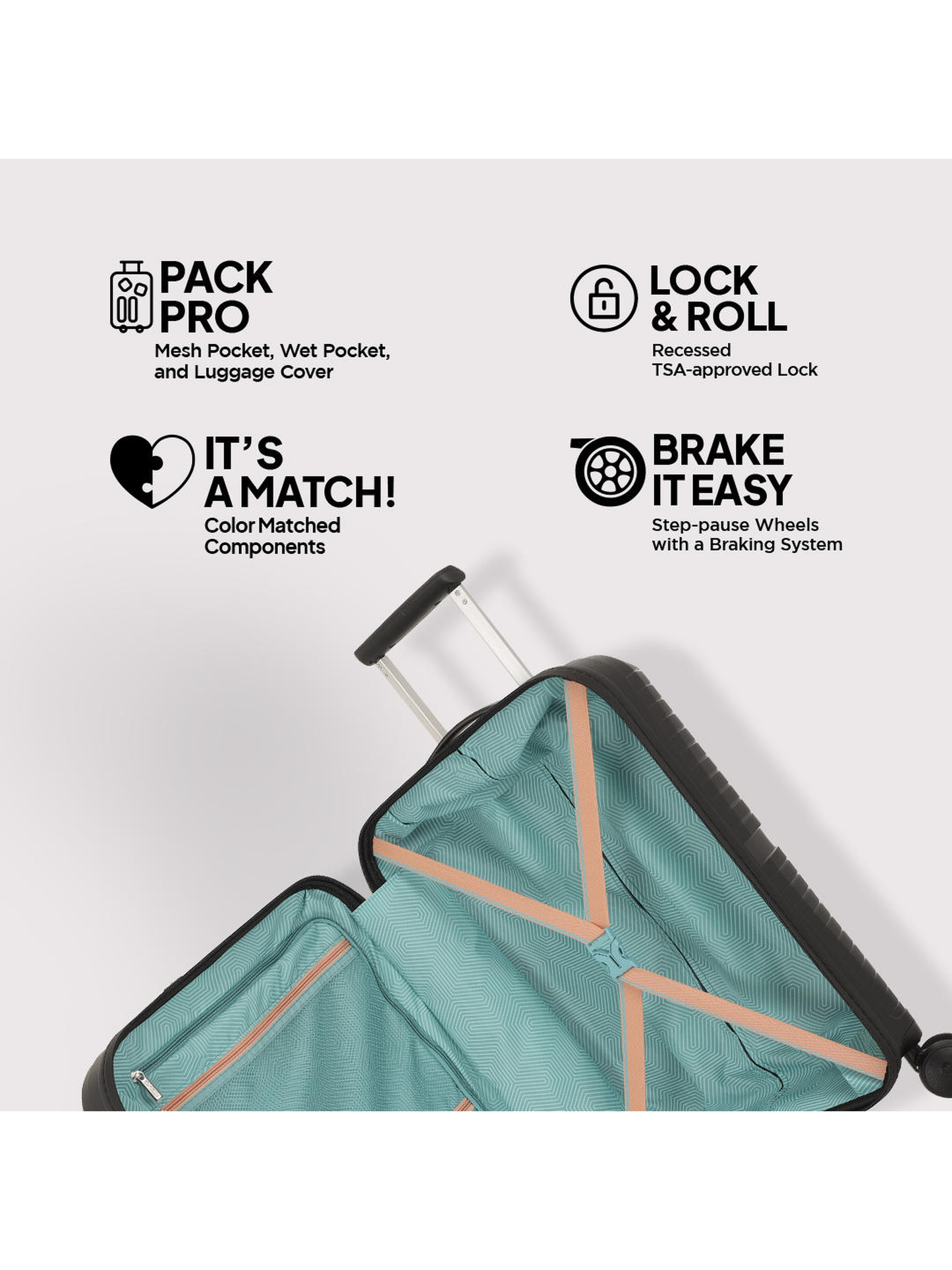 Best American Tourister Black Hard Trolley Bags