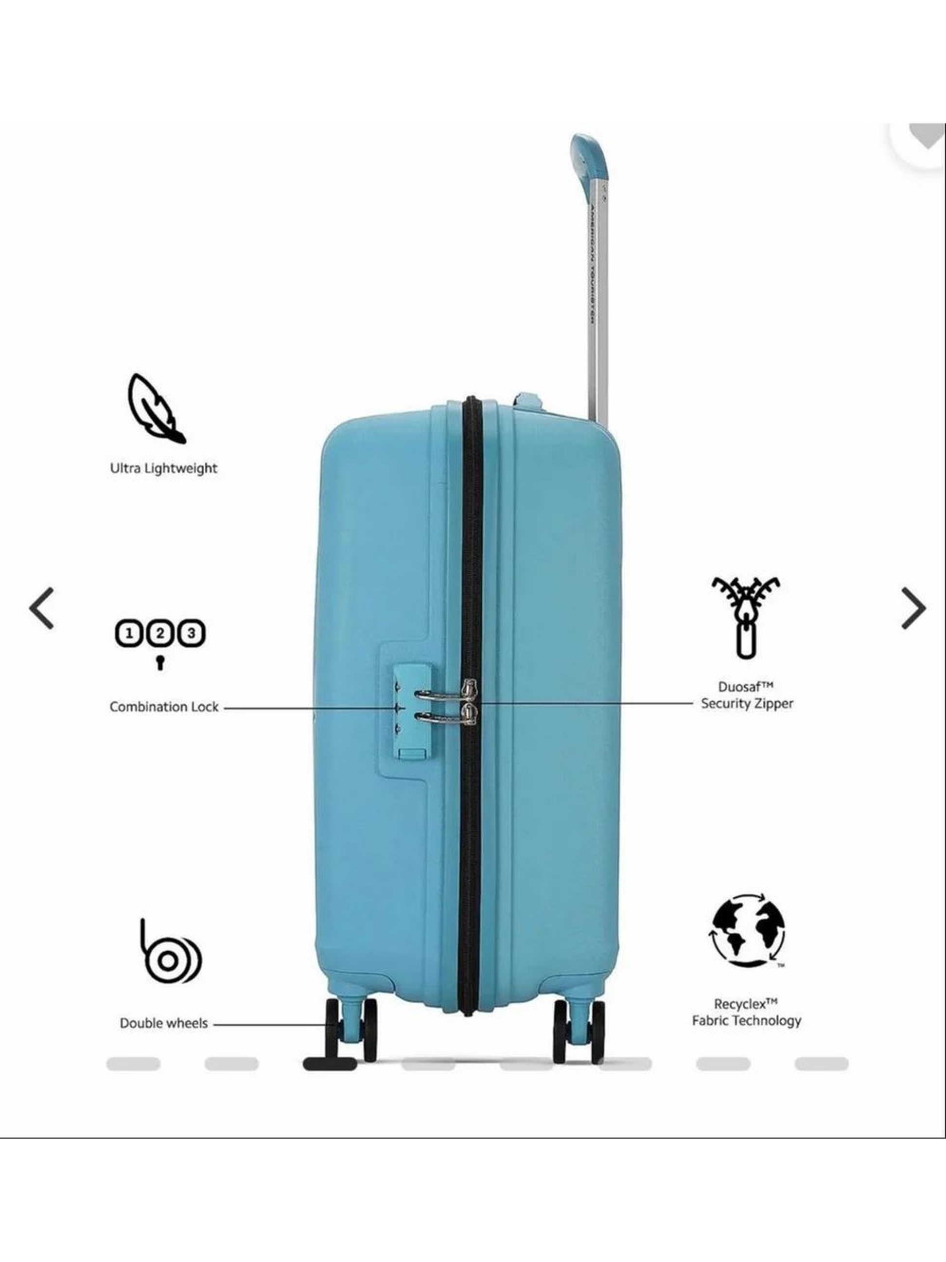 American Tourister ELLIPSO SP BRZ BLUE Travel Suitcase