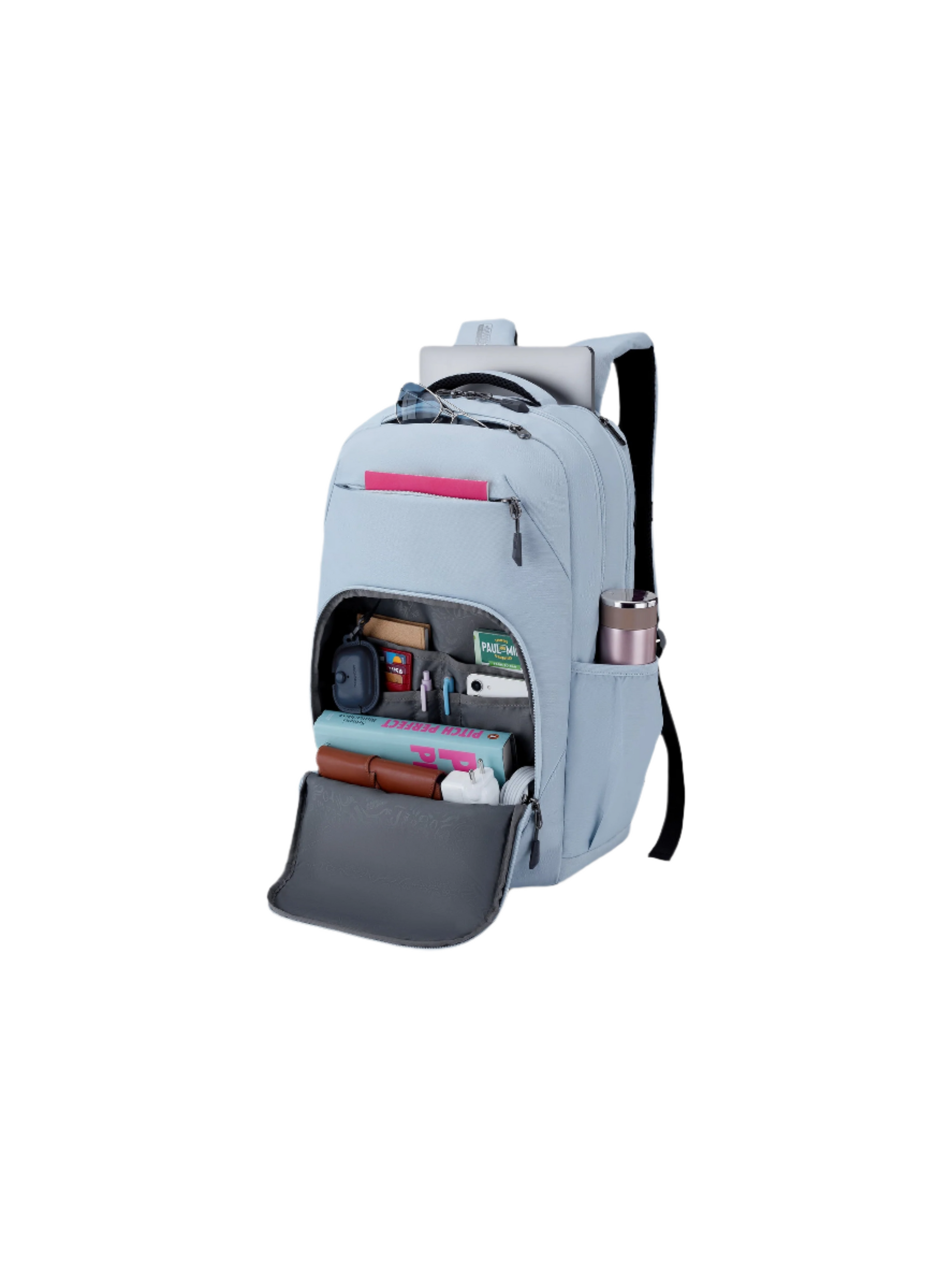 Trendy American Tourister Grey Backpack
