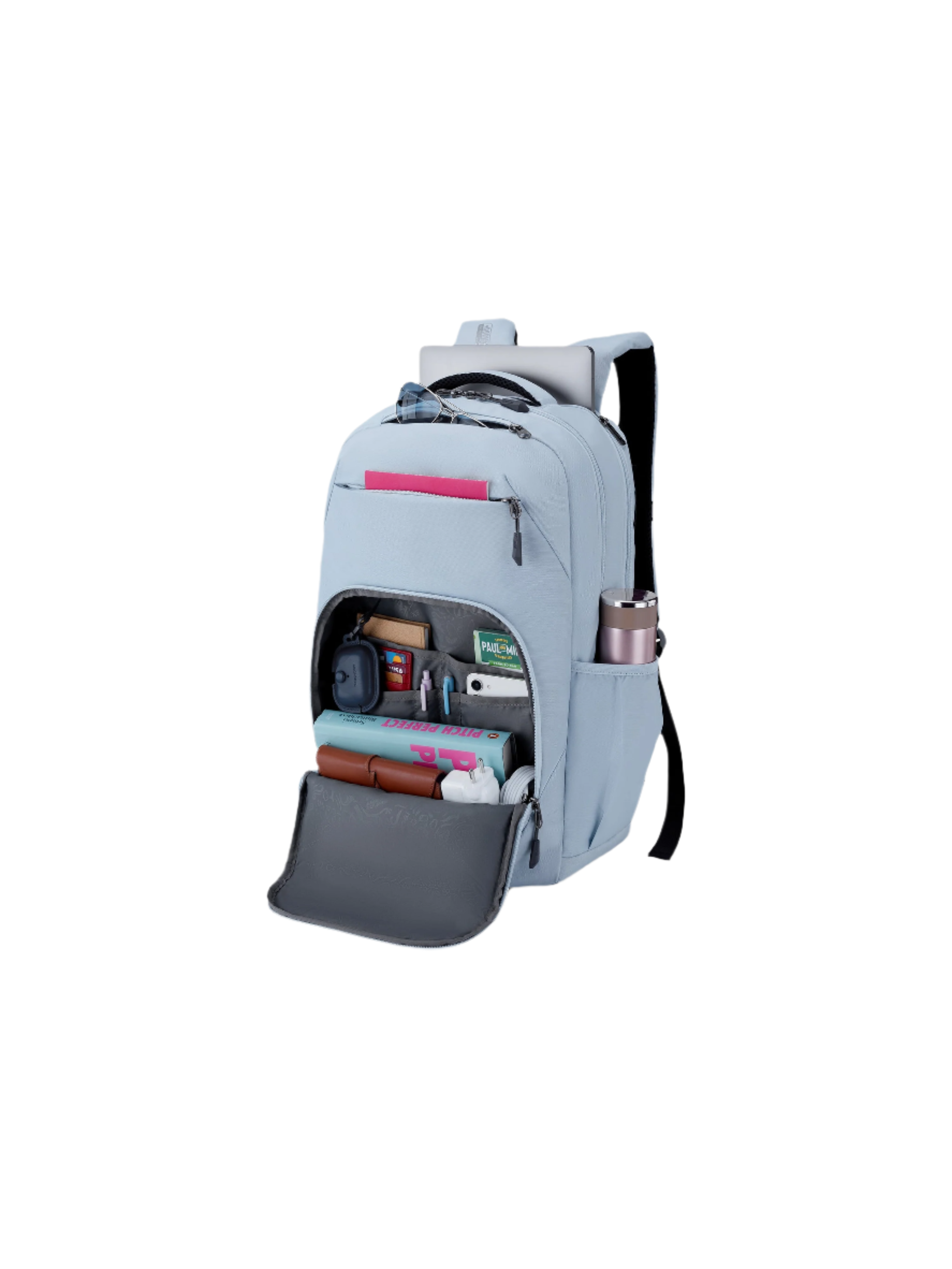 Trendy American Tourister Grey Backpack