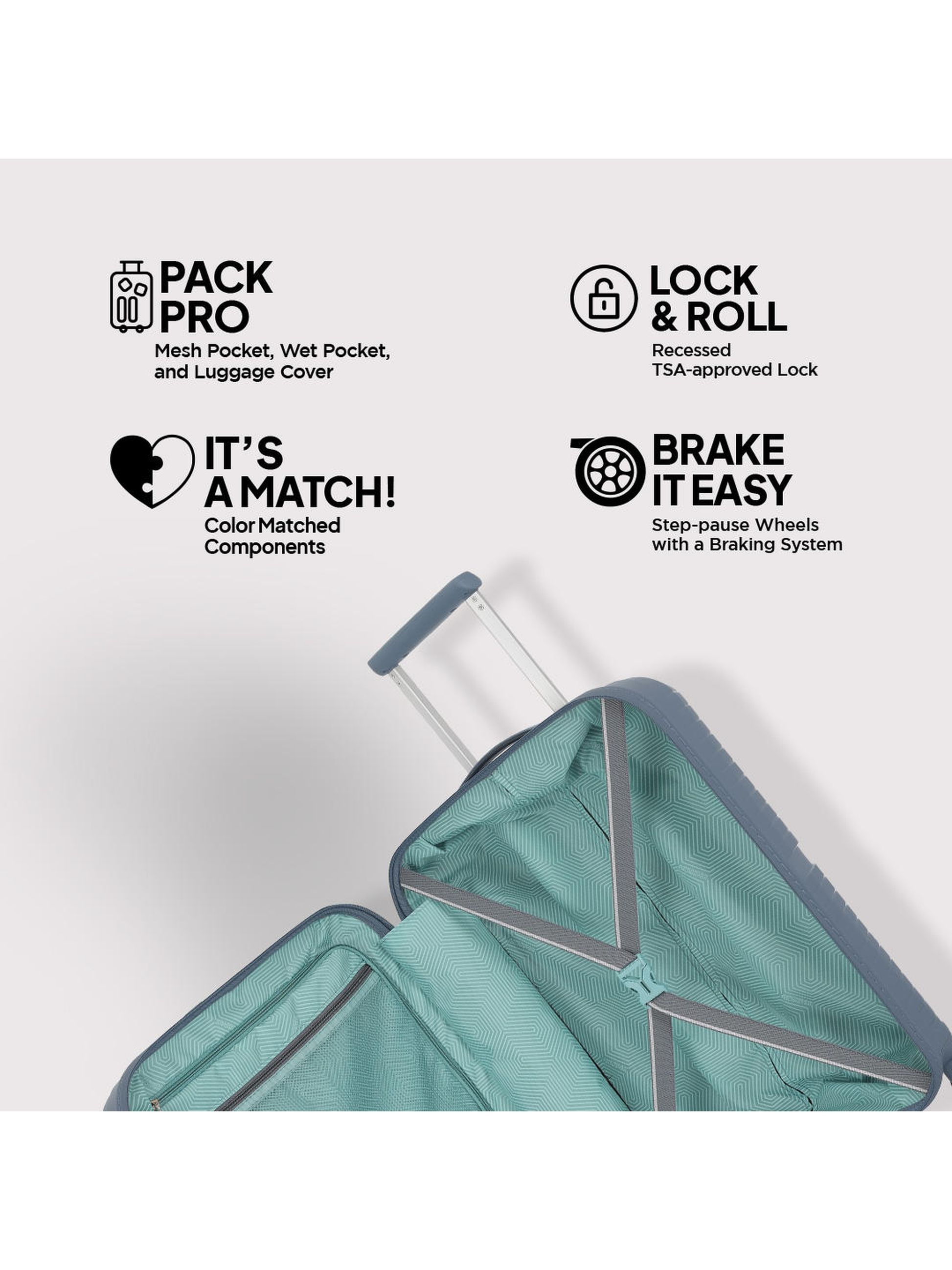 American Tourister Grey Hard Shell Trolley Bag