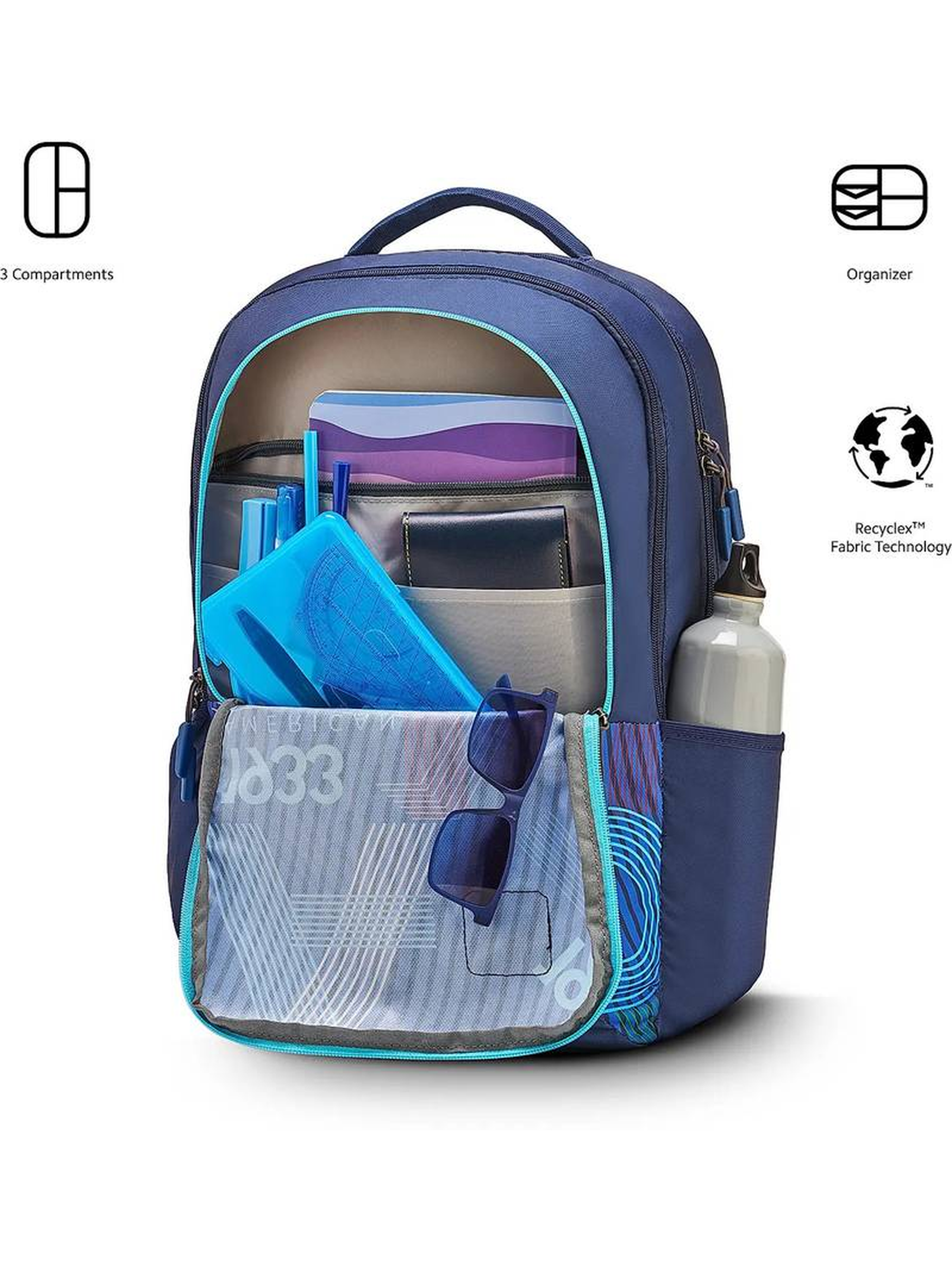 American Tourister SEST Blue Laptop Backpack for Men