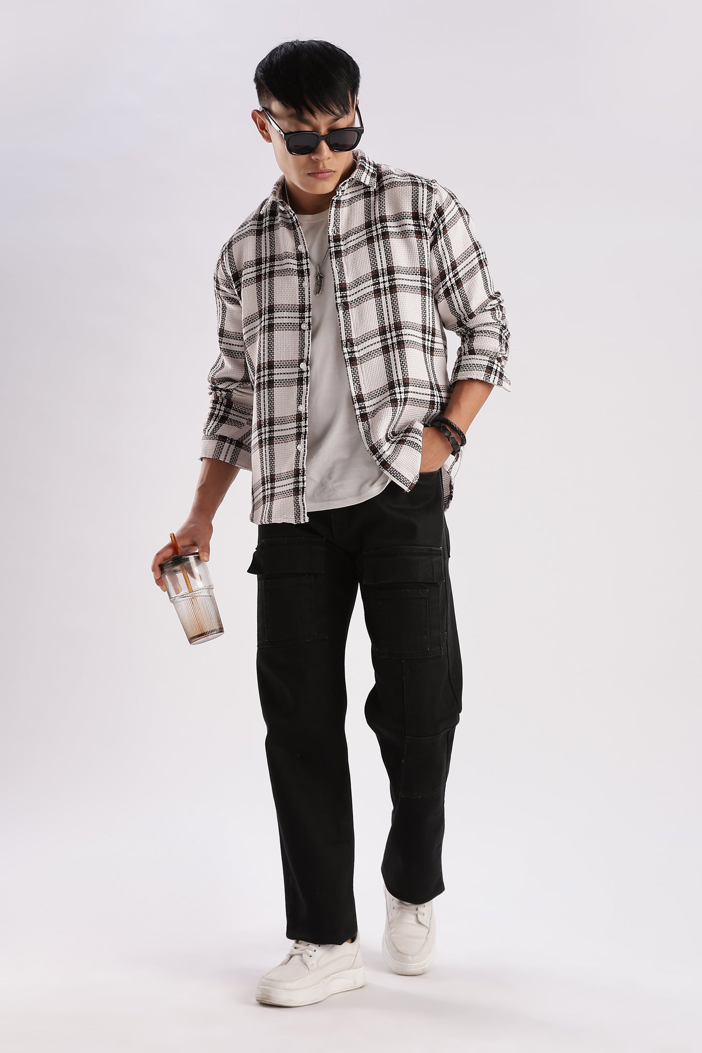 Men Mocklino Shirts-White
