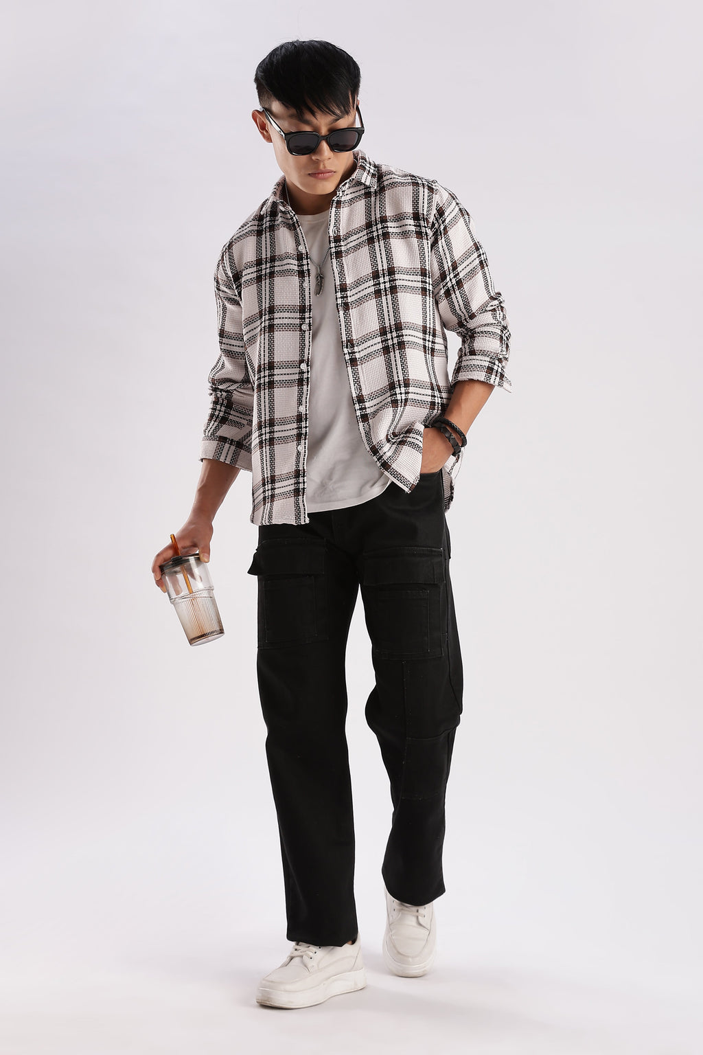 Men Mocklino Shirts-White