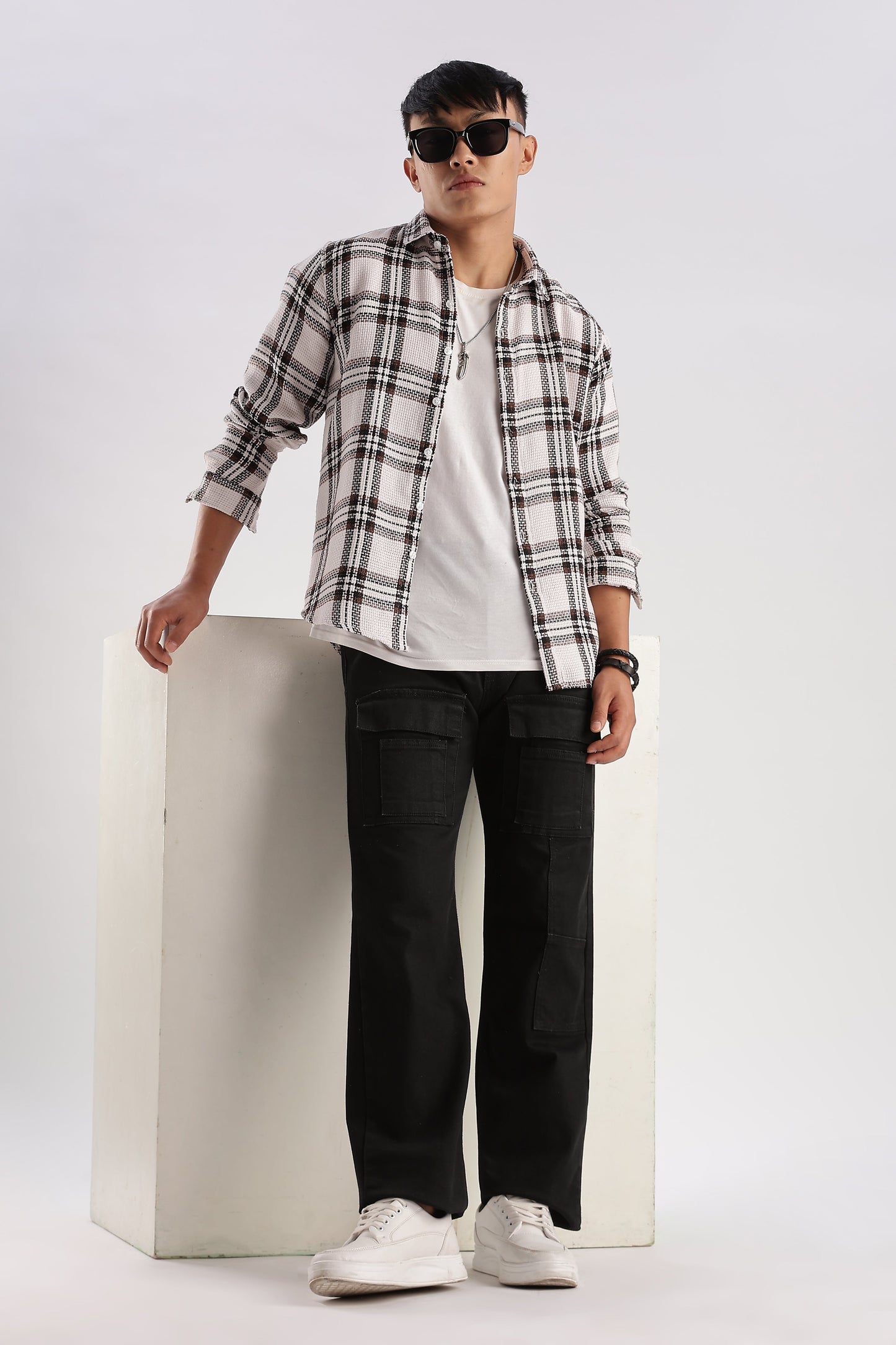 Men Mocklino Shirts-White