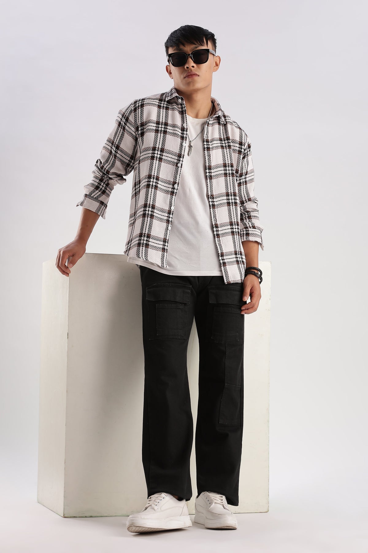Men Mocklino Shirts-White