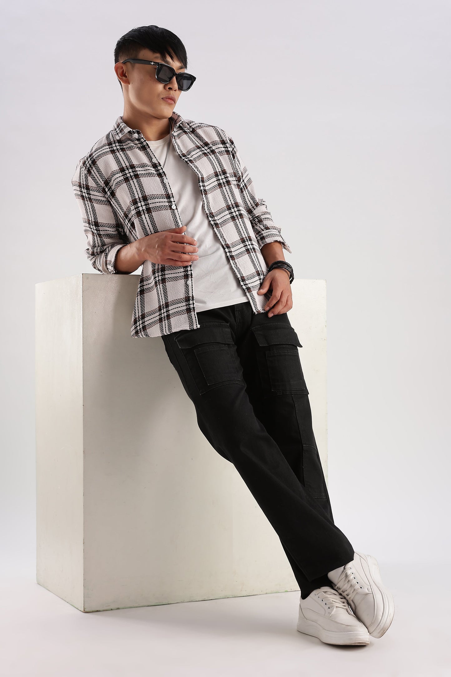 Men Mocklino Shirts-White