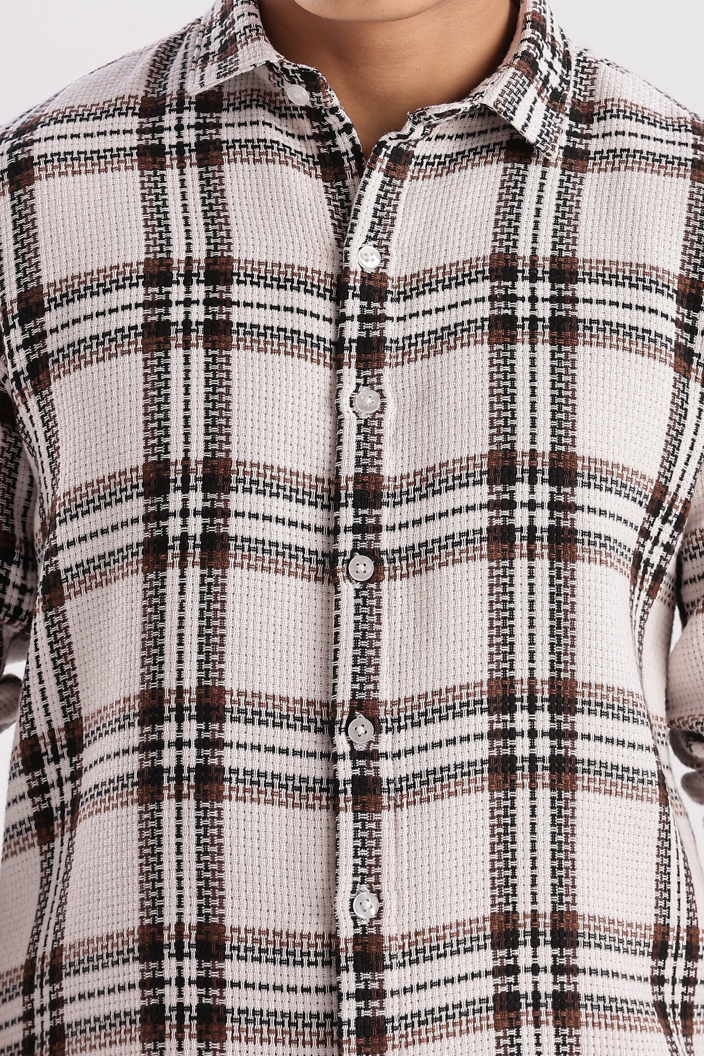 Men Mocklino Shirts-White
