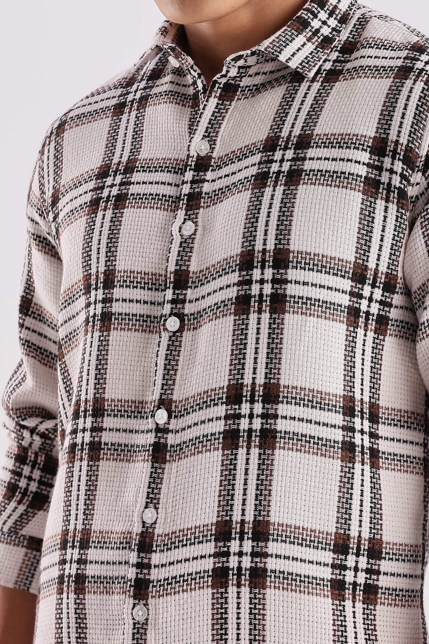Men Mocklino Shirts-White