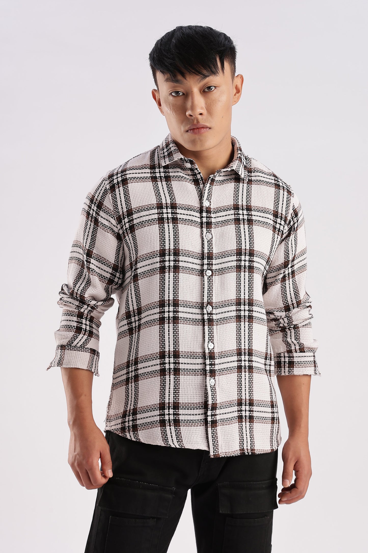 Men Mocklino Shirts-White