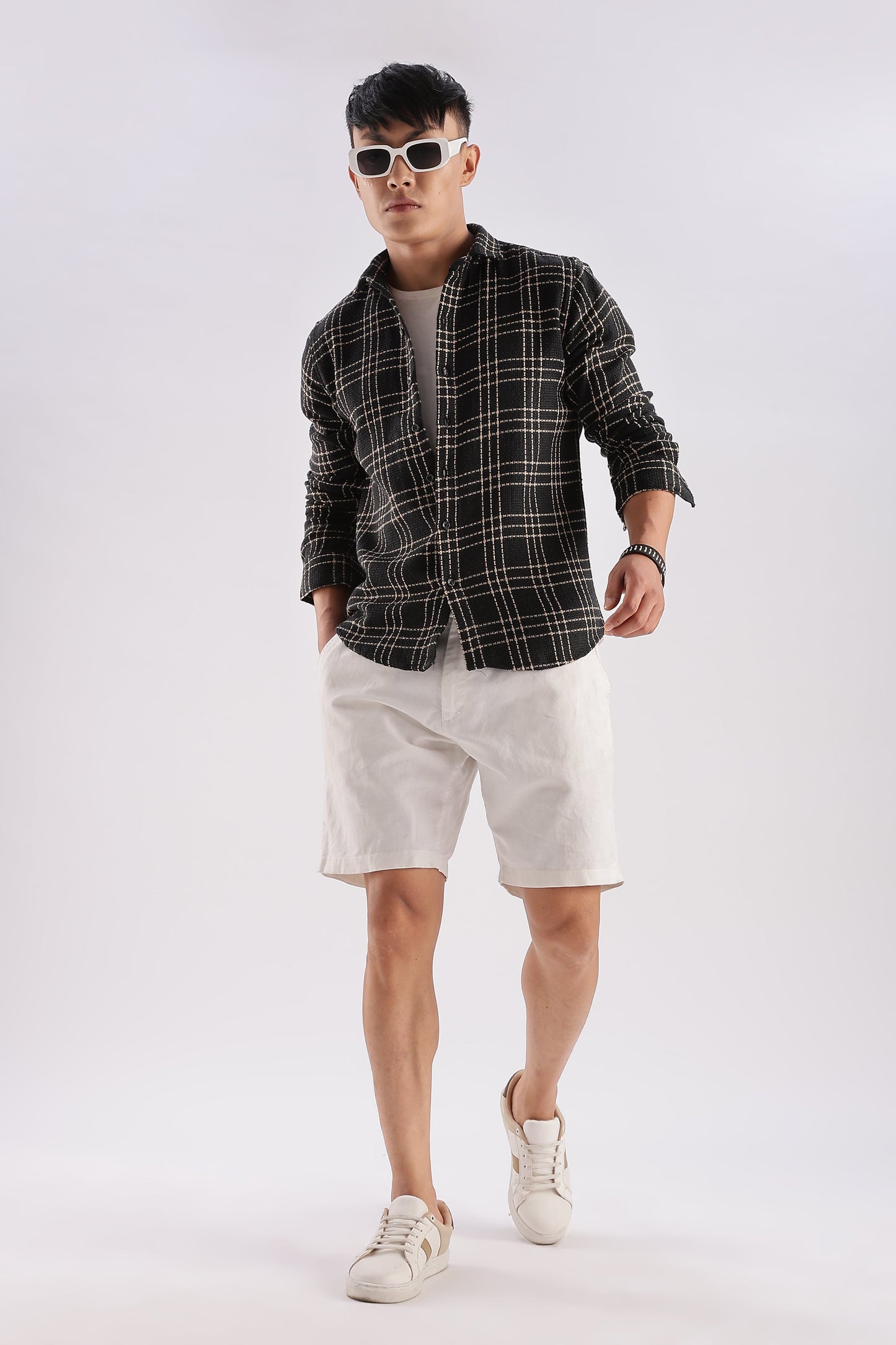Men Mocklino Shirts-Black