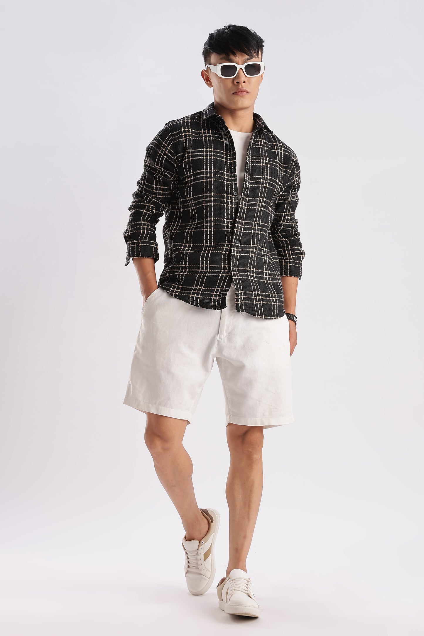 Men Mocklino Shirts-Black