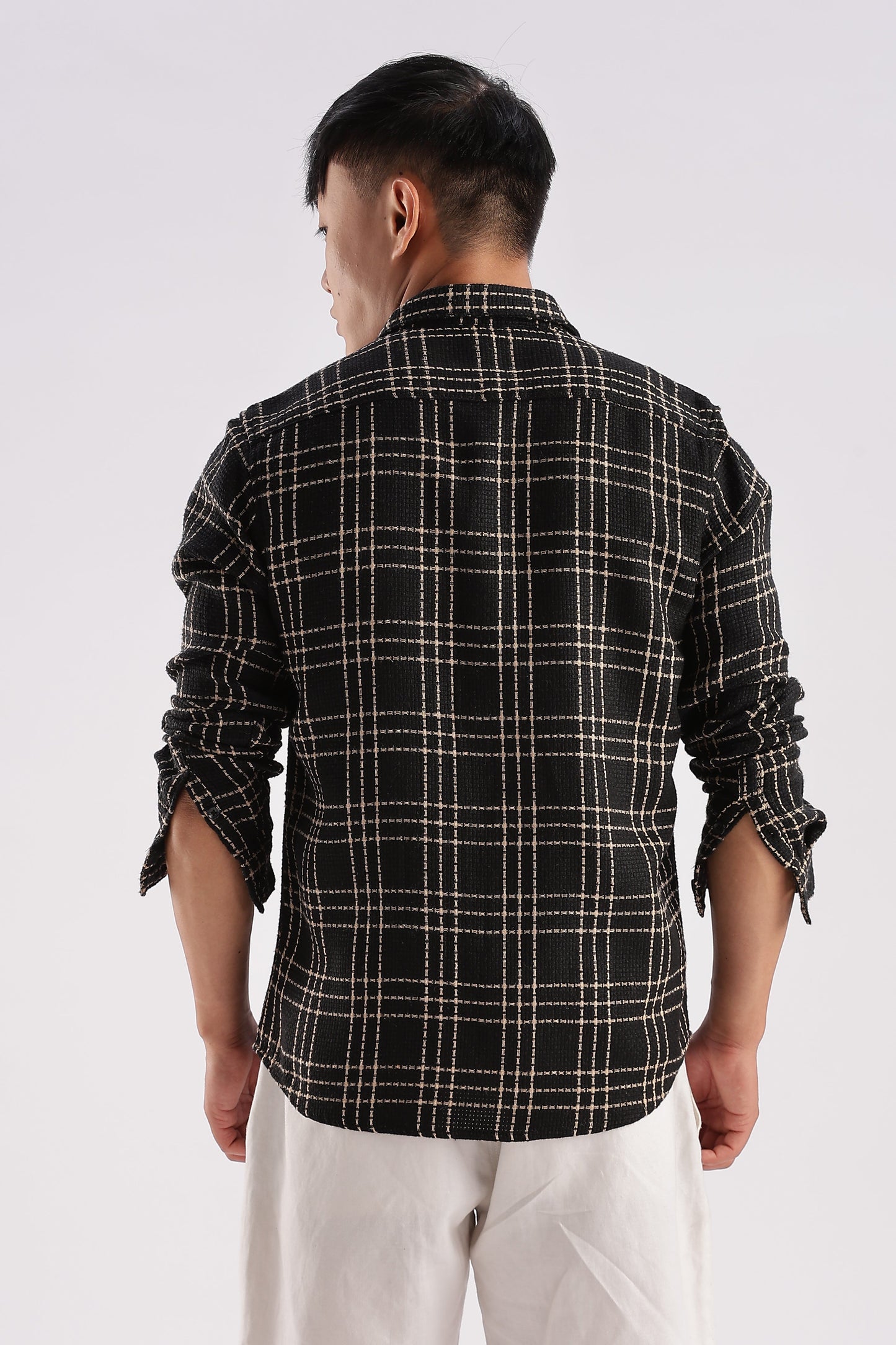 Men Mocklino Shirts-Black