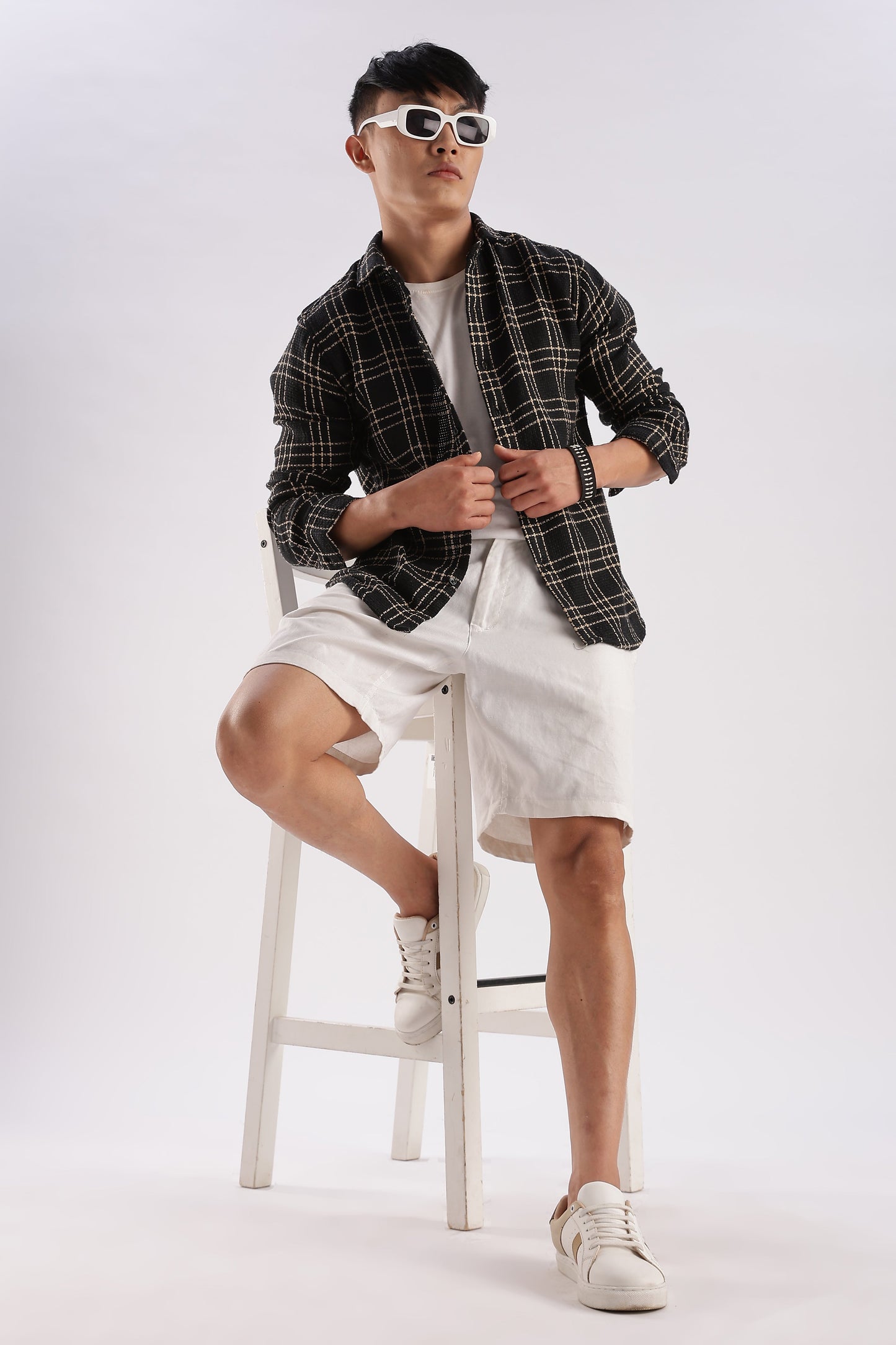 Men Mocklino Shirts-Black