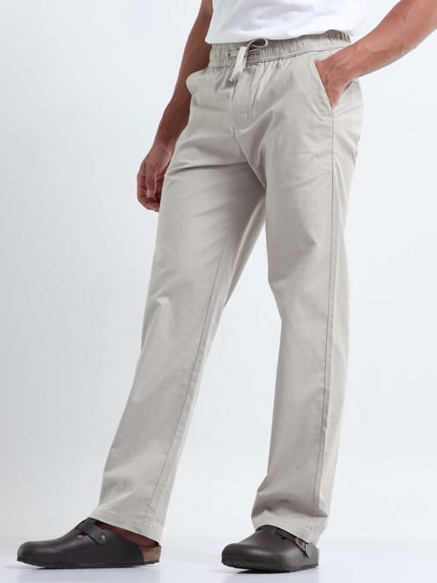 Verve Structural Beige Relaxed Pants