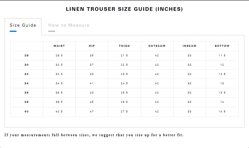 Size Guide