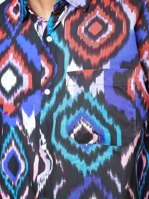 Abstract print men shirt