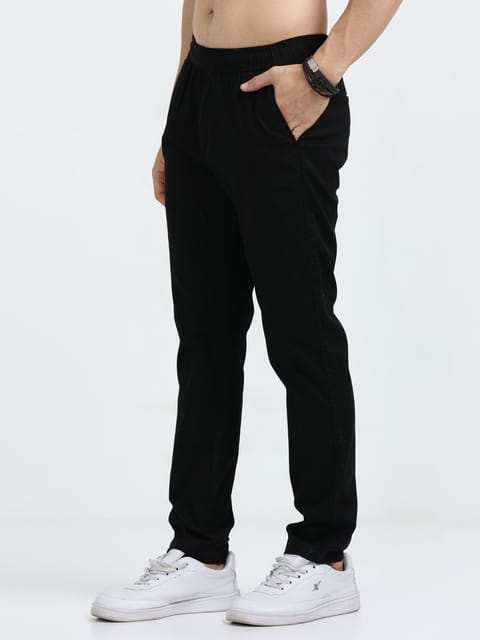 Lazy Linen Comfy Trouser - Black
