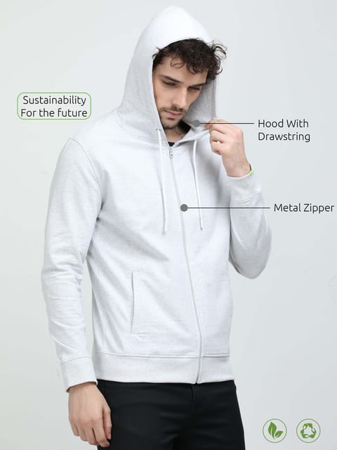 Sustainable White Hoodie